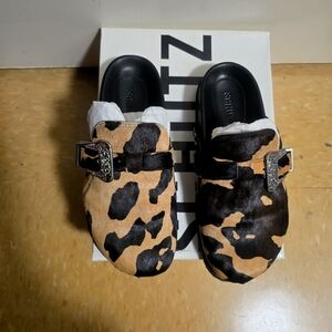 Schutz  Leopard Print mules